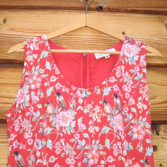 Red Love Birds Print Top M - Picture 6 of 10